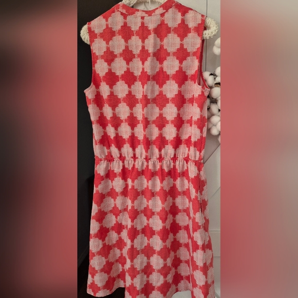 Merona Pink and White Checkered Summer Midi Dress - Picture 4 of 7